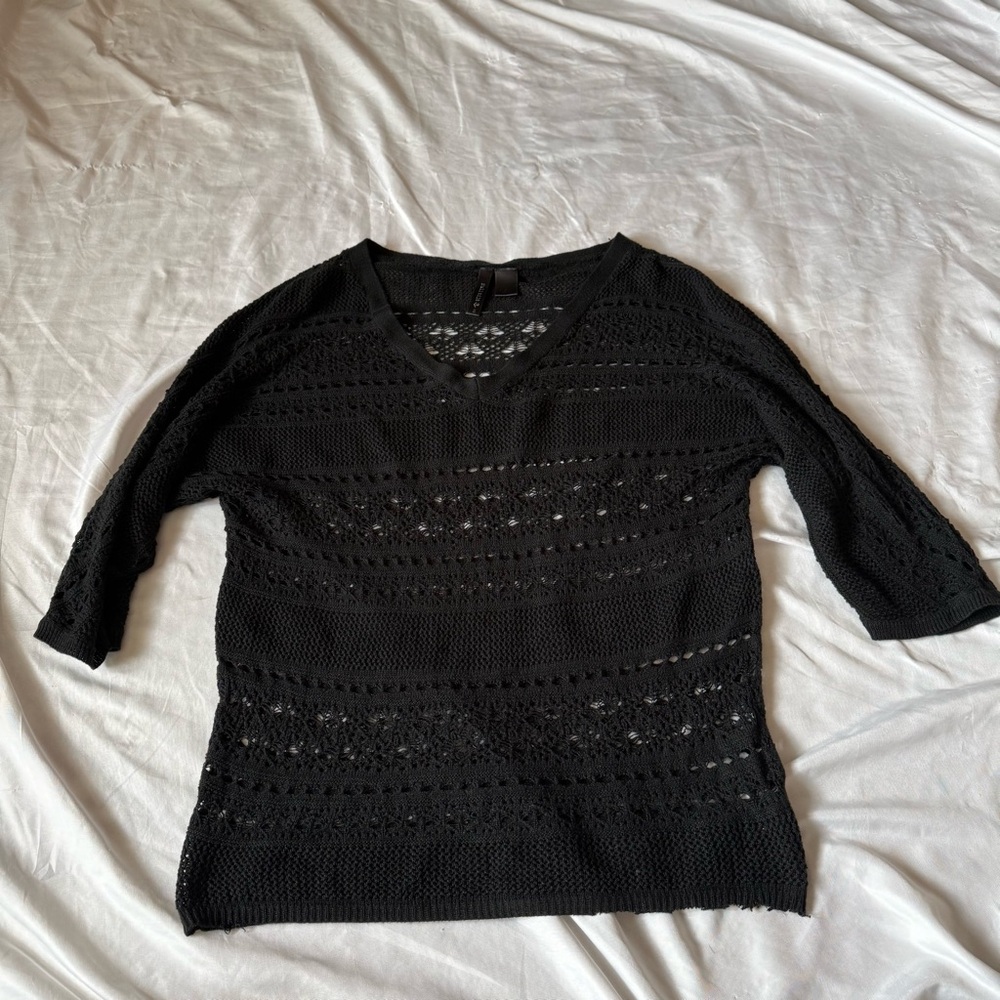 Full Tilt Black‎ Knit V-Neck Sweater